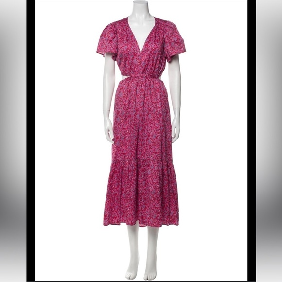 NWT XIRENA Gabrielle Dress in Pink Flora 💗 Large - Picture 5 of 14